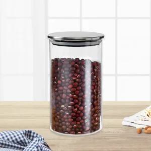 내열유리 밀폐용기 250mlx2p 스텐뚜껑 원통형 보관통