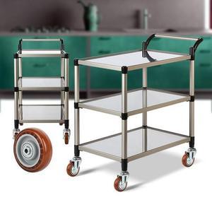 [RG18N556]스텐레스 3단 특대 와인색바퀴 빈티지트롤리