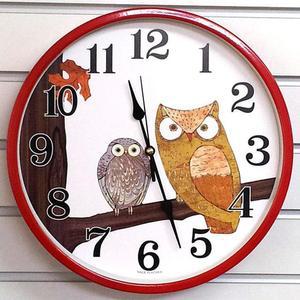 [RG965943]GB4533 무소음 부엉이메탈벽시계 한국 메탈시계