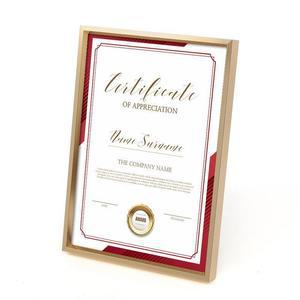 [RGL6QQ1R]모던라인 입체 상장액자 A4 골드 졸업장 A4액자