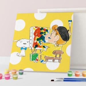 [RGL41667]페인팅 캔버스 짱구 짱아는화가 20X20 짱구액자