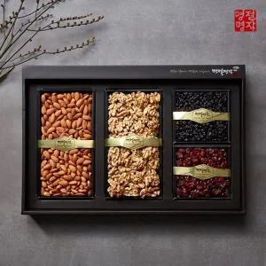 [명절명작]견과 선물세트 7호[호두250g+볶음아몬드380g+건블루베리170g+건크랜베리150g]