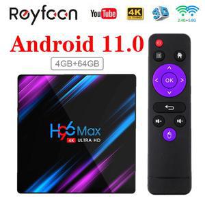 스마트 TV 박스 구글 보이스 어시스턴트 유튜브 4K 안드로이드 11 H96 Max RK3318 4GB 64GB USB3.0 1080P H