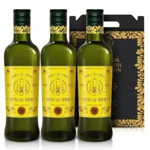 [선물포장] 포스티보나 해바라기유 500ml 3병 오일선물세트