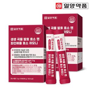 일양약품 생생 곡물 발효 파인애플 브로멜라인 효소 유산균 2박스 2개월분