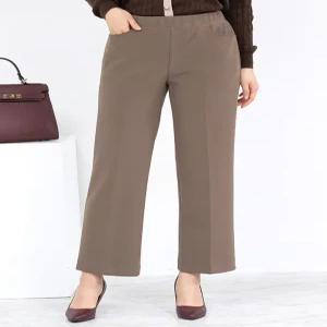 [모슬린]엄마옷 기모 정장 밴딩 통바지 YKF409056 마담미시옷중년여성빅사이즈40대50대60대여자