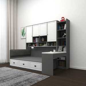 StCh 자취방침대 원룸 작은방 일체형 책상 책장 침대