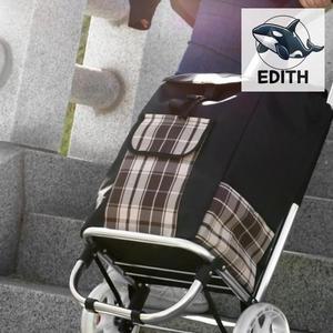 스텐레스 대형 클래식 체크 접이식 쇼핑카트 접이식손수레 장보기카트 시장바구니캐리어