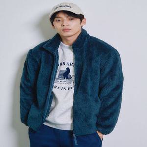 [폴햄]공용) 플러피 하이넥 집업_PHE4TC3340TGN