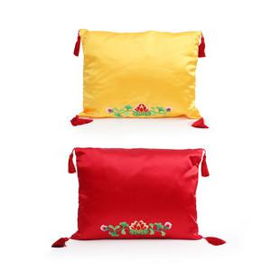 태슬장식 연꽃자수 목탁 방석 (2색/3사이즈)