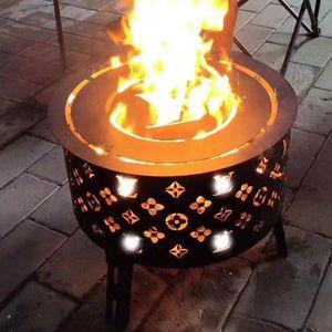 명품 화로대 캠핑 휴대용 루이비통 원형 숯불 야외 불멍화로대