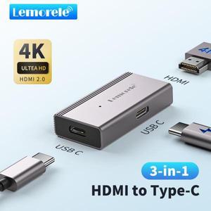 Lemorele Xreal Airs Rokid Switch용 AR 안경 어댑터 HDMI to C타입 AR 안경 충전 컨버터 USB C 비디오 어