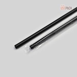 일자빨대 개별포장 28cm 검정 500개 긴빨대 텀블러