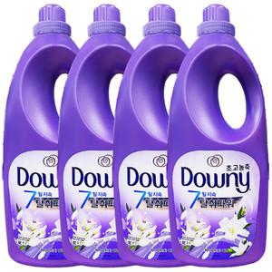 다우니 초고농축 탈취파워 섬유유연제 화이트티와 릴리 본품 2L 4개