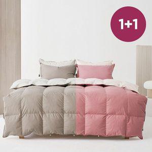 [NS홈쇼핑][킹2장] 라뽐므 한겨울용 오폴레 코튼 구스이불 K (다크그레이1+드라이로즈1)..[34675338]