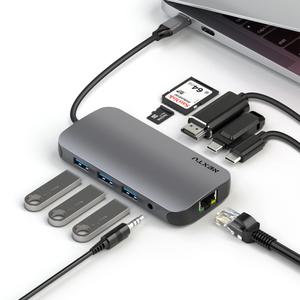 넥스트유 NEXTU 2297TCH-8K USB-C 멀티허브 10in1 SD리더기 랜포트 PD충전