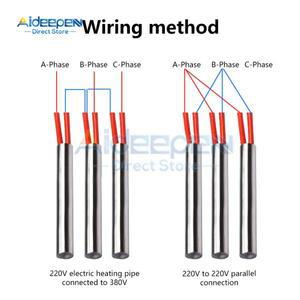 몰드 카트리지 히터 가열 요소 원통형 관형 점화 점화기 핫 로드, 튜브 AC220V, 100W, 120W, 150W, 200W, 6