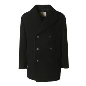 [롯데백화점]킨록 24 FW 남자겨울코트 에든버러 솔리드 와이드카라 블랙 피코트 IIO25 DK4465