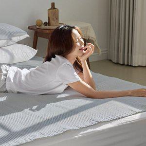 [리브맘] 순면 피그먼트 매트리스 침대패드 고정밴드 퀸