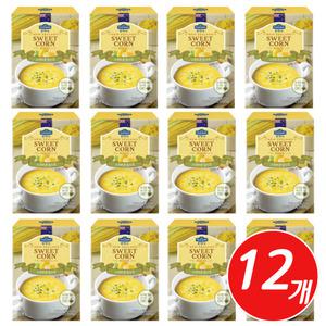 간편한 식사대용 폰타나 스위트콘 컵수프 60g x 12개 대용량 학생 컵스프 중년 직장인 노인 간식 회사 사무