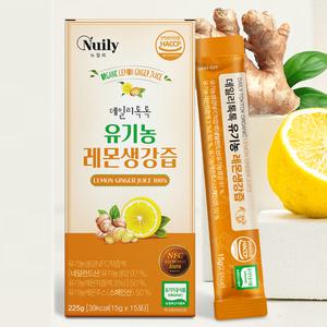 유기농 생강 레몬즙 레몬 생강차 효능 레몬수 무설탕 스틱