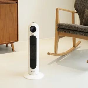 Inoq 즉각발열 저소음 PTC 타워형온풍기 리모컨형 2Kw/가정용온풍기 사무실난방기 업소용히터 사무실온풍기