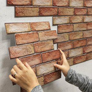 [기타]접착식 파벽돌 시트지 붙이는벽지 셀프도배 폼블럭 벽 방문 아트월 포인트 인테리어