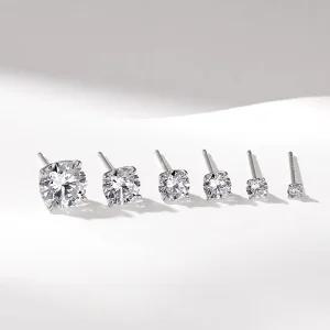 [골드팡] 14k/18k 헤이즈 4프롱 랩 다이아몬드 귀걸이