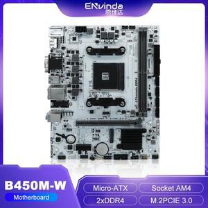 ENvinda 듀얼 채널 마더보드, B450 B450M, DDR4 SATAIII M.2 NVME, Ryzen am4 CPU 지원