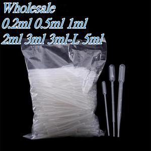 일회용 에센셜 오일 스포이드 투명 플라스틱 파스퇴르 피펫 0.2ml 0.5ml 1ml 2ml 3ml 5ml 500 개 1000 개 2
