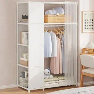 [셀러허브 패션][JHP84P5V_51]선반형 수납 간이옷장 행거 코너 소형