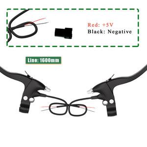 WUXING 주차 기능이 있는 E 자전거 브레이크 레버, 2 핀 방수 SM 커넥터 플러그, 1