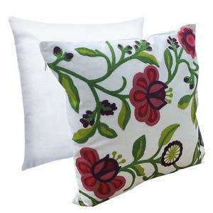 [BZFJ90I2_51AQ]다알리아 자수 등받이 쿠션 의자 베개