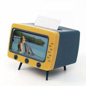 [기타]티슈케이스 BZDGTRUK 티비 휴지케이스 냅킨 스마트폰 거치 블루