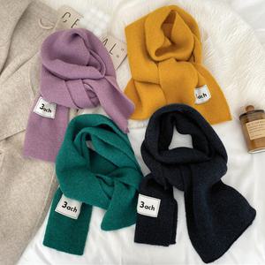 남여공용 쁘띠 무지 니트 머플러 미니 숏 슬림 짧은 가벼운 목도리