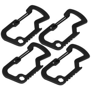 카라비너 키체인 클립 세트 스테인레스 스틸 병따개 용수철 스냅 D 링 키체인 후크 야외 등반 카라비너 클