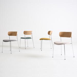 아이앤 린시 우드 등받이 실버바디 체어 FU