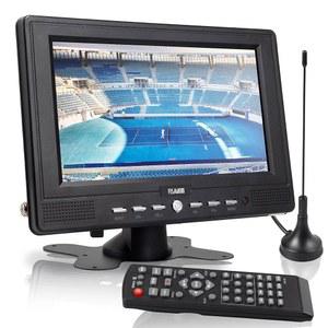 RYWOB 7 U201DP 휴대용 TV, 안테나 LCD 모니터 충전식 배터리 ATSC 디지털 TV 미디어 플레이어 TF 카드, USB 및 HDMI , 리모컨 캠핑, 자동차, 주방, 여행, 비상용 스탠드 포함