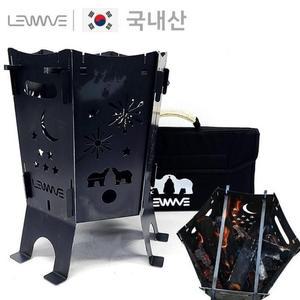 2T 두꺼운 런웨이브 불멍 화로대 장작 스토브 전용가방 국산 포함 접이식 내열철판 DS