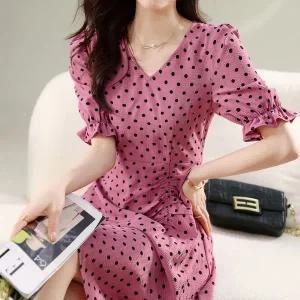 [모니카제이]브이넥땡땡이원피스 XL_P342427992