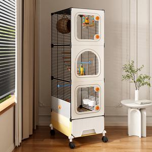 3층 새 아파트 조류 앵무새 대형 케이지 이동형 수직 새집