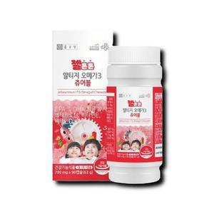 [기타] 종근당 키즈 알티지 오메가3 젤튼튼 알티지 아동 어린이 유아 츄어블 1박스