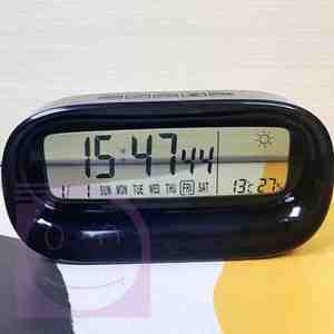 온몰 디지털 온습도계 시계 블랙 탁상용온습도계