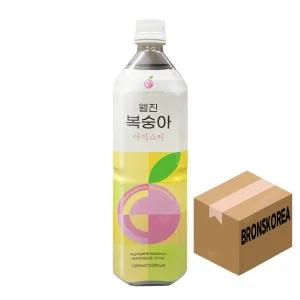 웰진 복숭아 아이스티 1L X 12개 과일원액 희석음료