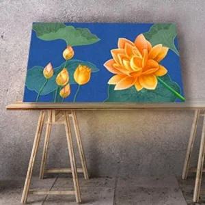 [셀러허브 패션][JHQPSST2_4B]연꽃그림액자 돈들어오는 꽃그림 55캔버스8