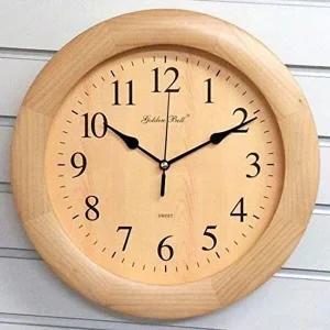 [셀러허브 패션][JHQSYOUO_51AJ]GB4741ds 원목 벽시계 32cm 연브라운 GWM