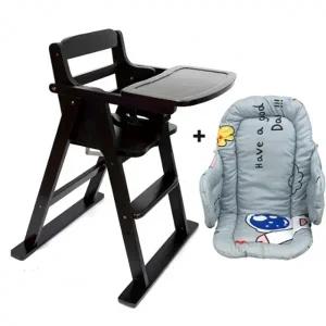 [베이비캠프]월넛 유아용 식탁의자+윙쿠션 세트