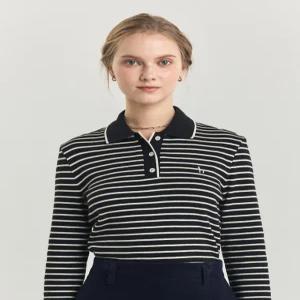 [헤지스 여성] [24FW] HSTS4D905BK BEST니트라이크 폴로티셔츠 블랙