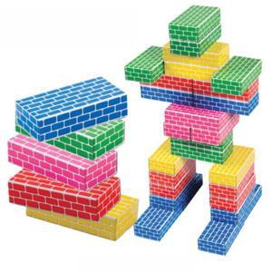 [IXHJ9XEY_4B]에듀 종이벽돌블록(중) 오색 50Pcs