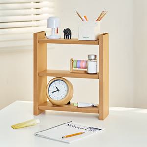 [페이퍼팝]책상 위 미니 3단 수납 (2개입) 다용도 공간활용 작은 테이블 화장대 선반 크라프트